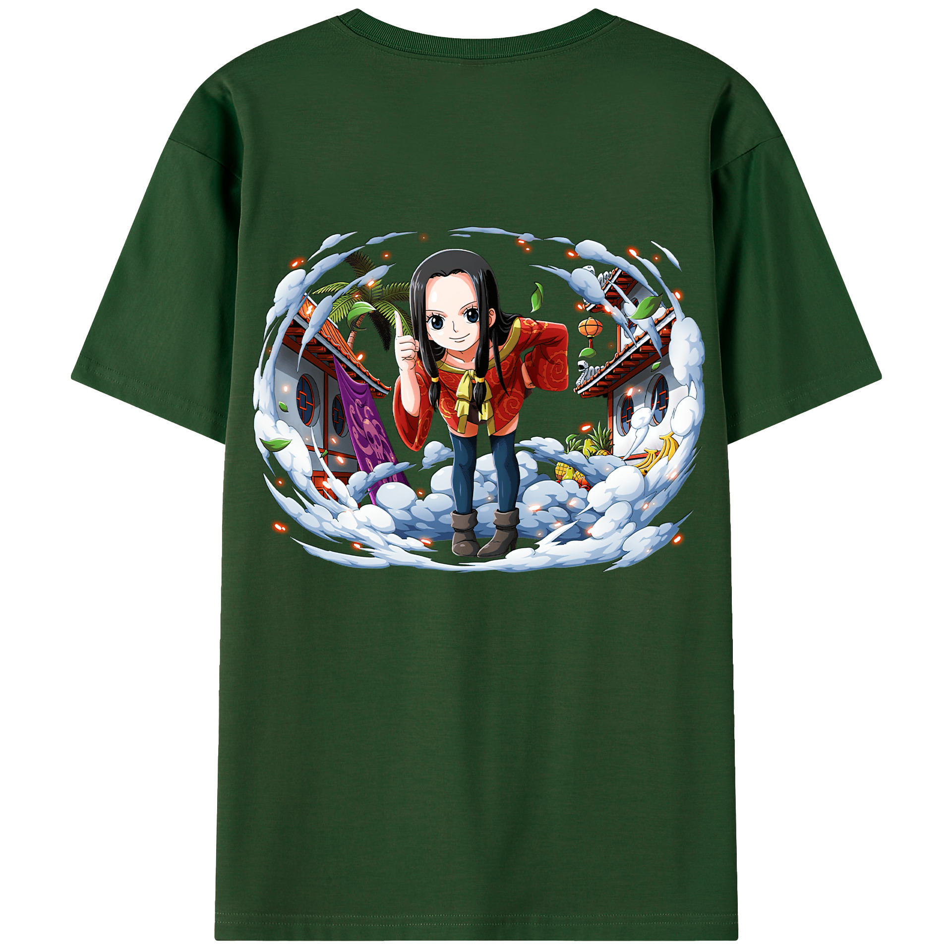 ワンピース ボア・ハンコック ONE PIECE Boa·Hancock 綿100％半袖Tシャツ（背面プリント）